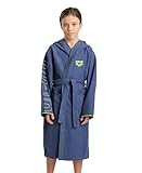 ARENA ZEAL Plus JR, Accappatoio Gioventù Unisex, Navy-Lime, 14-15
