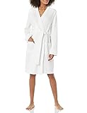 Amazon Essentials Lightweight Waffle Mid-Length Robe Accappatoio, Bianco, XL